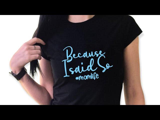 Because I said so #momlife print t-shirt  brand fashion trend  etsy shop finds  small business 