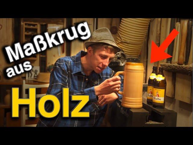 Bier-Krug aus Brennholz  Einfach selber machen! Schritt für Schritt!