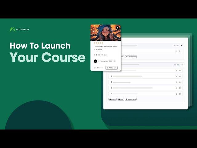 How to lunch your course on Motionplex