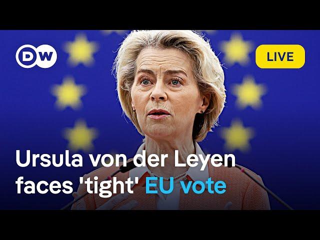 Live: Von der Leyen speech and debate ahead of reelection vote at the European Parliament |  DW News