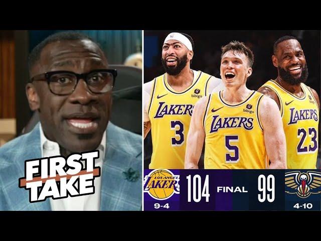 FIRST TAKE | Lakers Offense is LETHAL with Dalton Knecht! - Shannon on LeBron & AD def. Pelicans