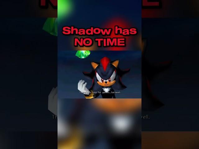 Shadow has NO TIME for ANYTHING! #sonicthehedgehog #gaming #funny