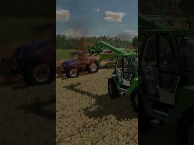 Burning tractor at stubble field!  | FS22 Shorts