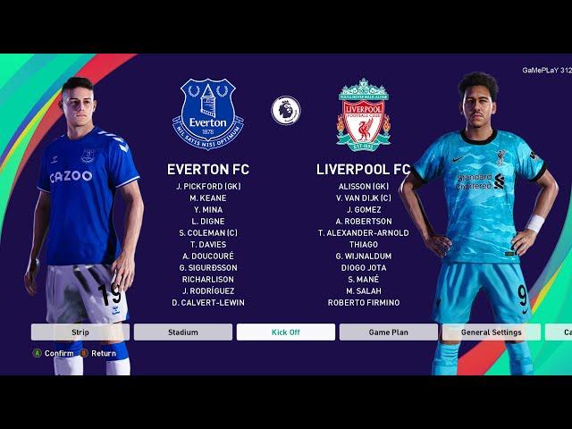 PES 2021 - Everton vs Liverpool - Premier League - Derby Match - Gameplay PC