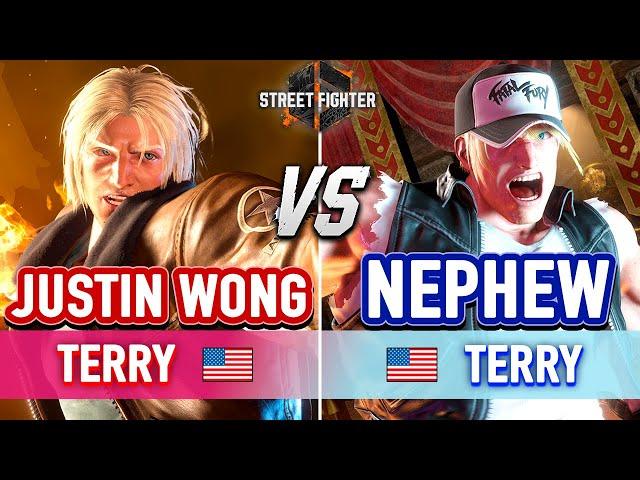 SF6  JUSTIN WONG (Terry) vs NEPHEW (Terry)  Street Fighter 6 Terry Bogard Day One