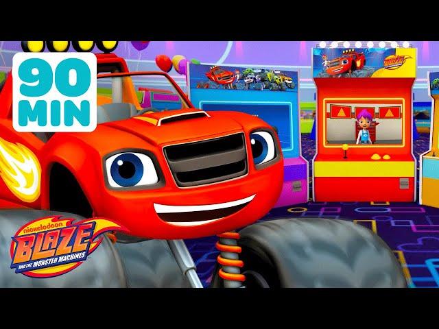 Blaze's ARCADE! ️ | Play Games with Blaze and the Monster Machines: Spin the Robot Wheel & MORE! 