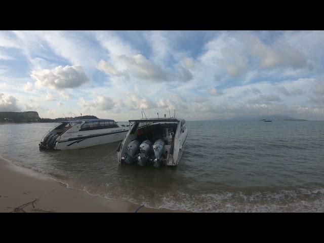 Walking in Bangkrak Beach in Koh Samui Island Thailand 