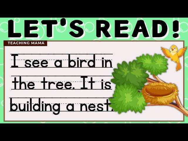 LET'S READ! | PRACTICE READING ENGLISH | SIMPLE SENTENCES FOR KIDS | LEARN TO READ | TEACHING MAMA