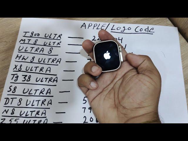 Apple logo code smart watch ultra 8 series all model | t800 ultra 8 smart watch Apple logo code |