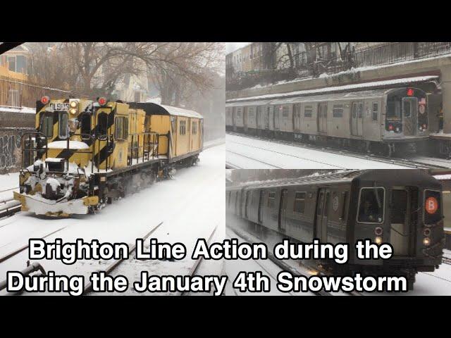 ⁴ᴷ Brighton Line Action during the January 4th Snowstorm