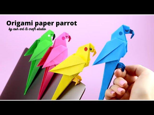 origami paper parrot|how to make  paper bird or parrot