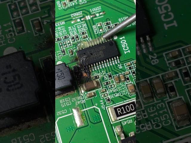 IC Burned the PCB!  Permanent Damage Shocker! #shortsfeed #shortvideo #repair