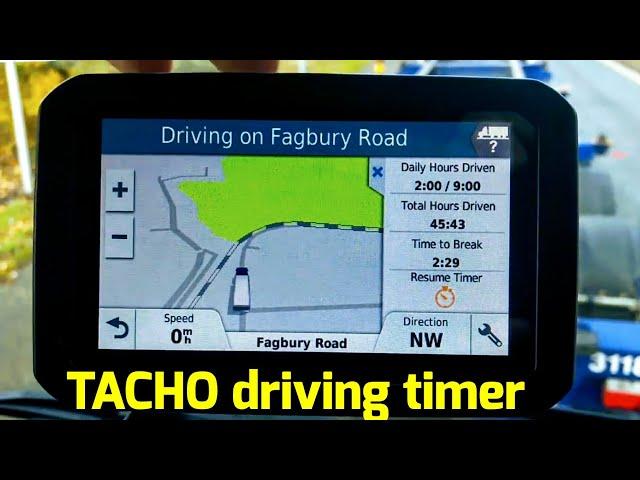 Garmin Dezl 580 Tacho driving timer Truck Satnav