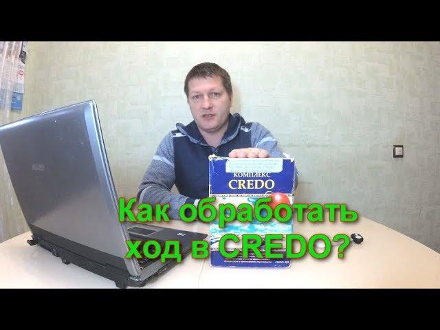 ОБРАБОТКА ХОДА В CREDO (КРЭДО)