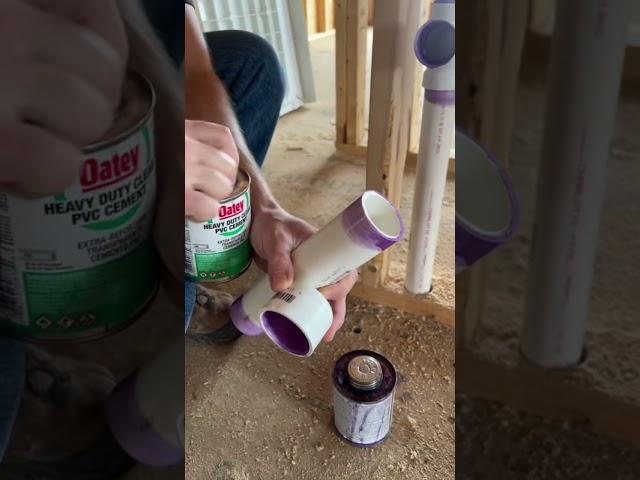 How To Glue PVC Pipes! #shorts #construction #plumbing #diy