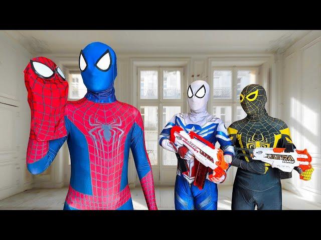 TEAM SPIDER-MAN vs BAD GUY TEAM || Who Is THE REAL RED SUPERHERO ...?? ( Funny , Action... )