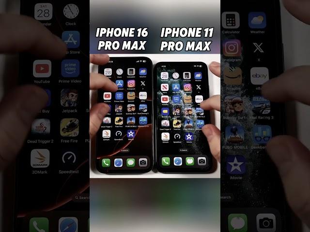 iPhone 16 Pro Max vs iPhone 11 Pro Max: ULTIMATE SPEED SHOWDOWN! Which One WINS?#shorts#viralvedio