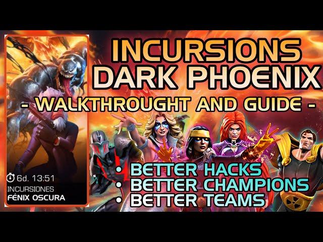 INCURSIONS DARK PHOENIX With these CHAMPIONS and these HACKS you are assured of all these PRIZE MCOC