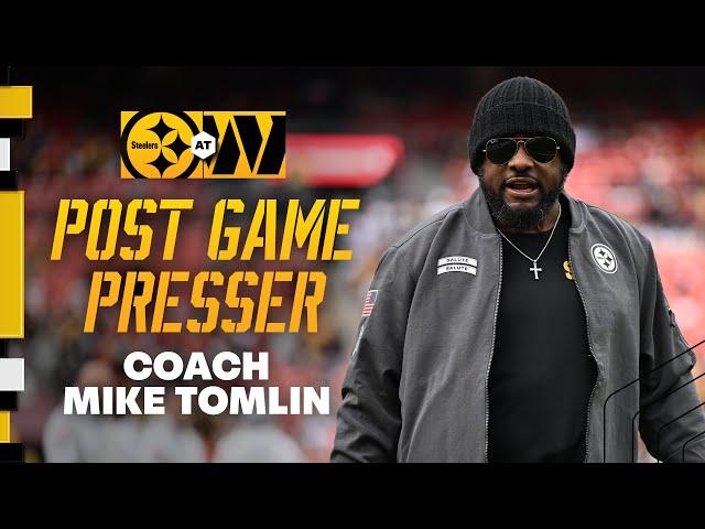 Coach Mike Tomlin Postgame Press Conference (Week 10 at Commanders) | Pittsburgh Steelers