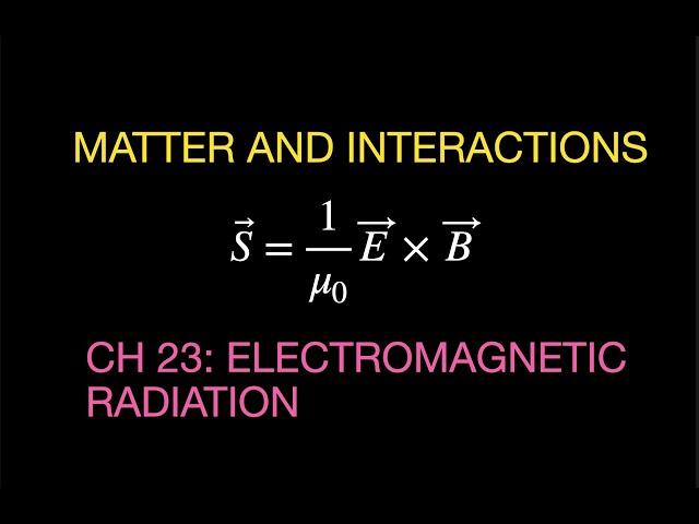 Matter and Interactions: Chapter 23 Electromagnetic Radiation - Summary