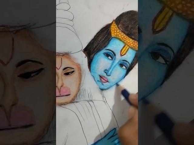 Ram ji with Hanuman ji painting #painting in process # #cks