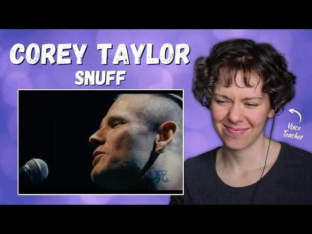 Voice Teacher Reacts to COREY TAYLOR - Snuff (Acoustic)