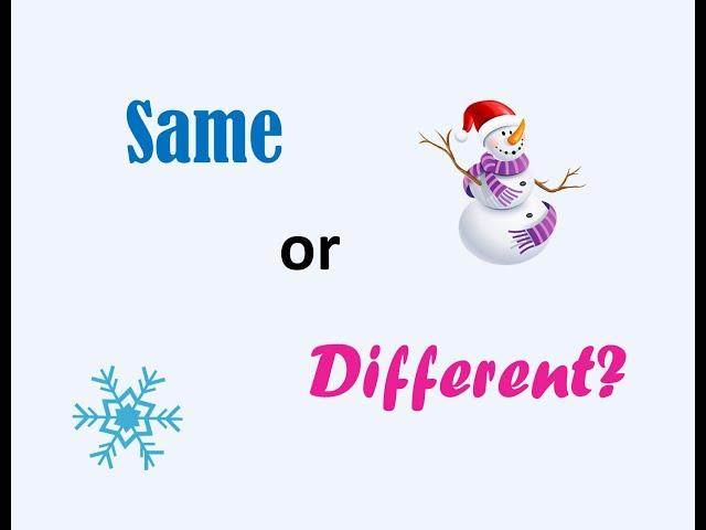 Same or Different Snowmen and Snowflakes?