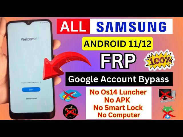 All Samsung Android 11/12 Frp Bypass | No OS14 Launcher  No Apk | Google Account Bypass | Easy Way