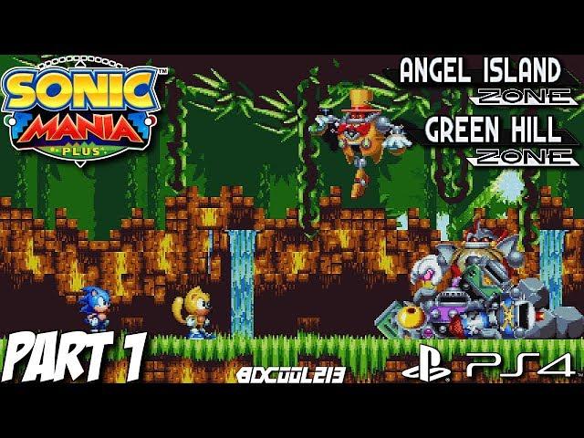 Sonic Mania Plus Encore Mode DLC Gameplay Walkthrough Part 1 - Angel Island Zone & Green Hill Zone