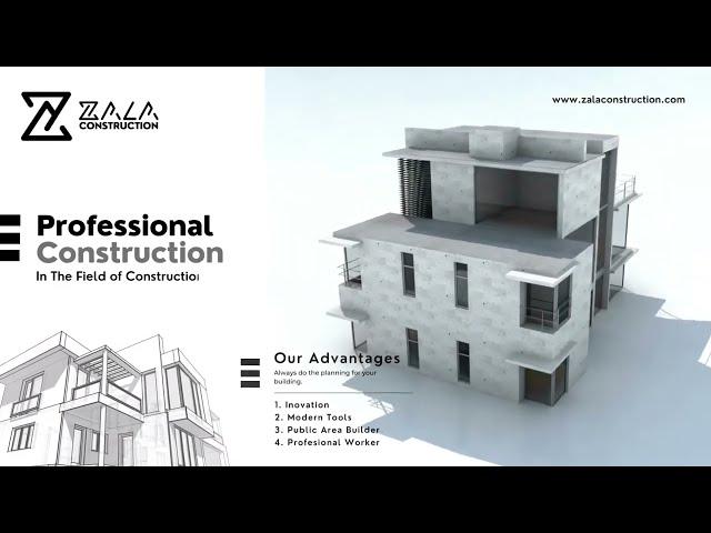 #2danimation Promo Video - Zala Construction | Icon Venture Company