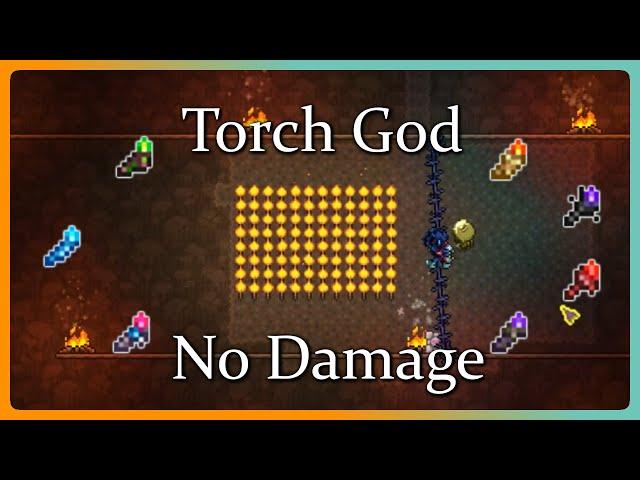 Easily Beat Torch God - NO DAMAGE - in Terraria 1.4