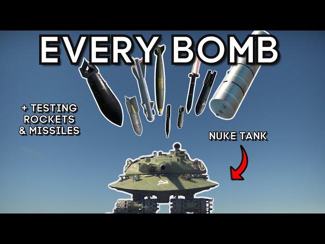 Testing Every Bomb, Rocket + Missile against a Nuclear Tank (Object 279) in War Thunder