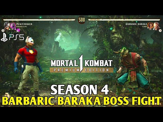 Peacemaker Vs Barbaric Baraka Boss MORTAL KOMBAT 1 Invasion Season 4 Baraka Boss MK1| MK1 Peacemaker