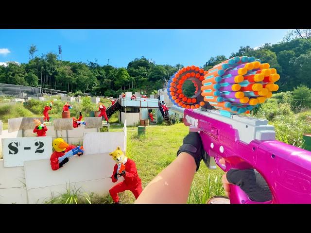 Nerf War | Amusement Park Battle 87 (Nerf First Person Shooter)