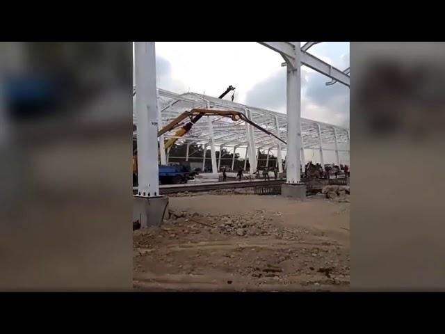 Collapse of steel structure