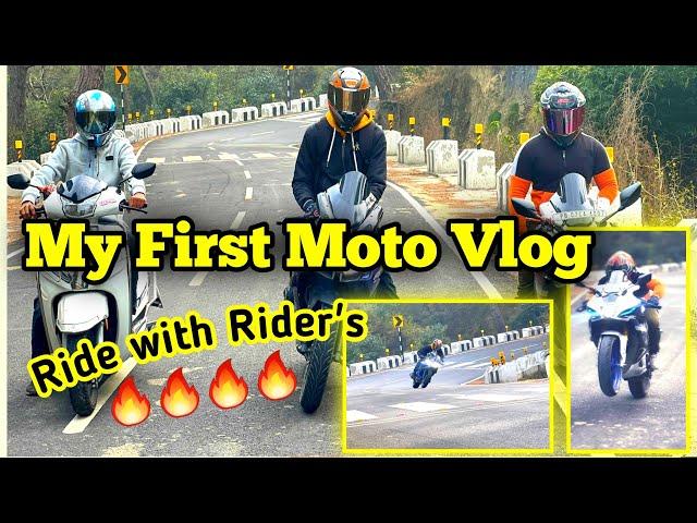 My first moto vlogs with riders || Mr ankit vlogs