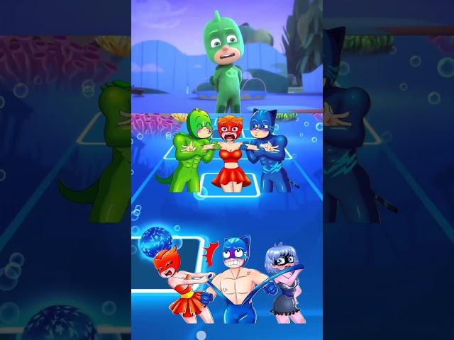 PJ Masks - Scary CatBoy  Gekko  Owlette x Coffin Dance Song | Tiles Hop EDM Rush #shorts