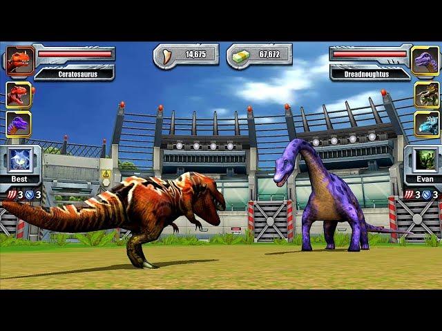 Jurassic Park Builder JURASSIC Tournament Android Gameplay Max Level Ceratosaurus