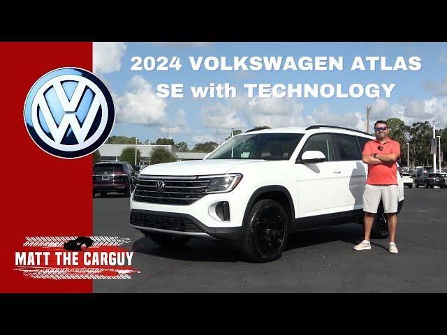 Is the new 2024 Volkswagen Atlas SE with Technology the best mid-size family SUV? Review and Drive.