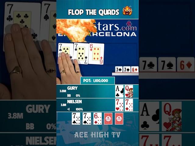 Action QUADS on Flop  #poker #pokerhighlights