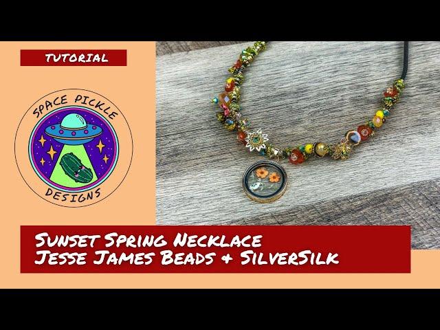 Sunset Spring Necklace Tutorial Using @JesseJamesBeads @silversilkandmore @SoftFlexCompany