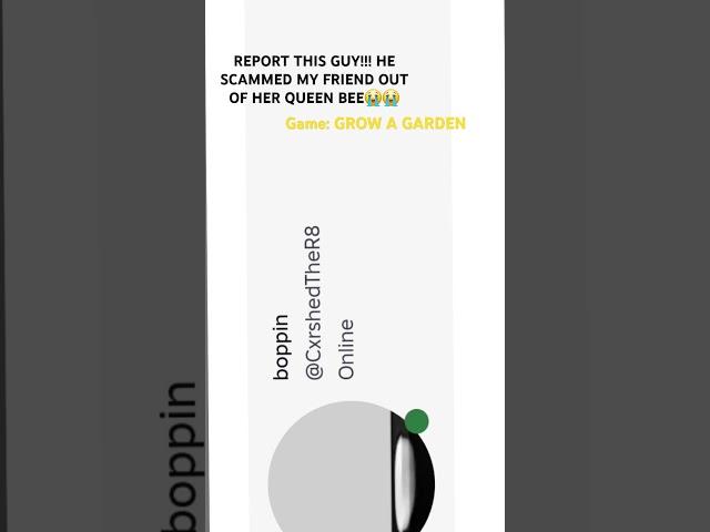 PLEASEEE REPORT HIM #growagarden #redfox #gaming #trading #scams #scamming #shorts