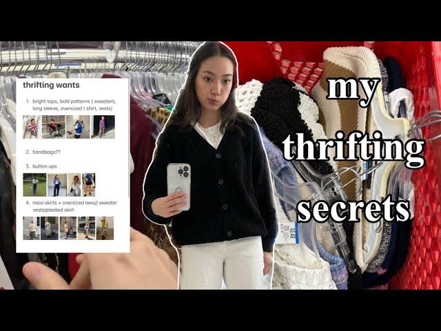 ADVICE YOU NEED BEFORE THRIFTING ⭐️ (vlog + try on haul)