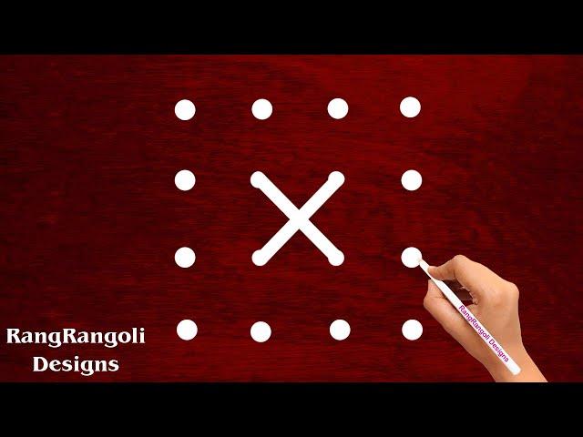 Easy rangoli, pulli kolam, RangRangoli kolam, Diwali Apartment kolam #shorts #myfirstshorts