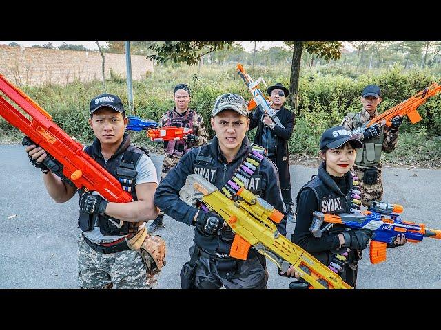 LTT Game Nerf War : Couple Warriors SEAL X Nerf Guns Fight Dangerous Criminals Inhuman