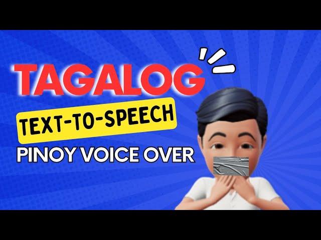 Tagalog Voice over para sa videos (fb reels, tiktok, yt etc.) | Pinoy voice over | Text to Speech