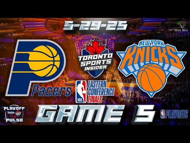 5-29-25 Indiana Pacers vs New York Knicks Game 5 Audio | NBA PLAYOFFS LIVE ECF Gamecast & Chat