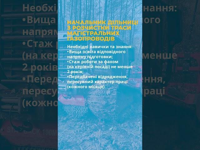 #ОГТСУ шукає начальника дільниці з розчистки траси магістральних газопроводів #вакансіїОГТСУ