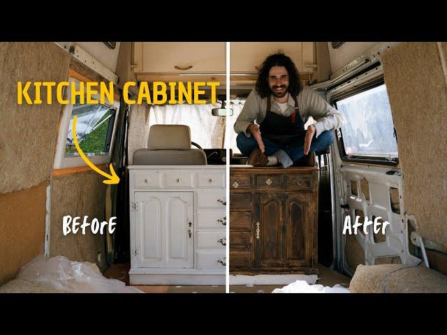 Transforming an Old Cabinet for our Van Kitchen | DIY Van Build