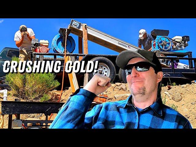 GOLD MINING Hammer Mill PULVERIZES 1 TON of GOLD ORE!